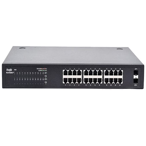 Reyee RG-ES126G-P-L 24 Portlu, 10/100/1000 Gigabit, Tak Çalıştır Switch, 2 SFP, 24 Port PoE  (370W)