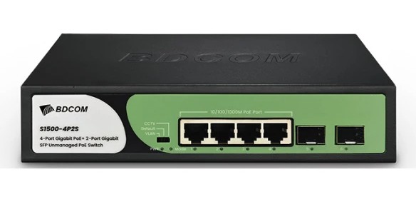 BDCOM S1500-4P2S 4XGE 2XSFP POE 60W