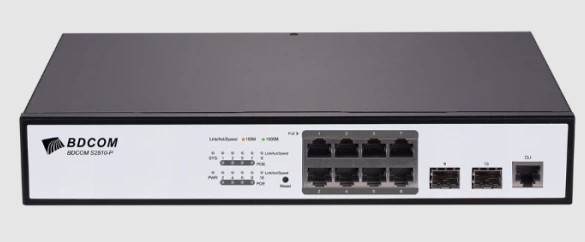 BDCOM S2510-P 8XGE PORT  2XSFP POE SWITCH 130W