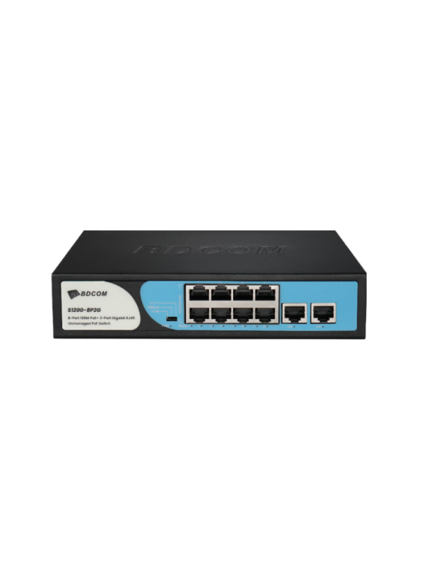 BDCOM S1200-8P2G 8PORT 100M POE UPLİNK 2XGE 90W RJ45 YÖNETİLEMEZ
