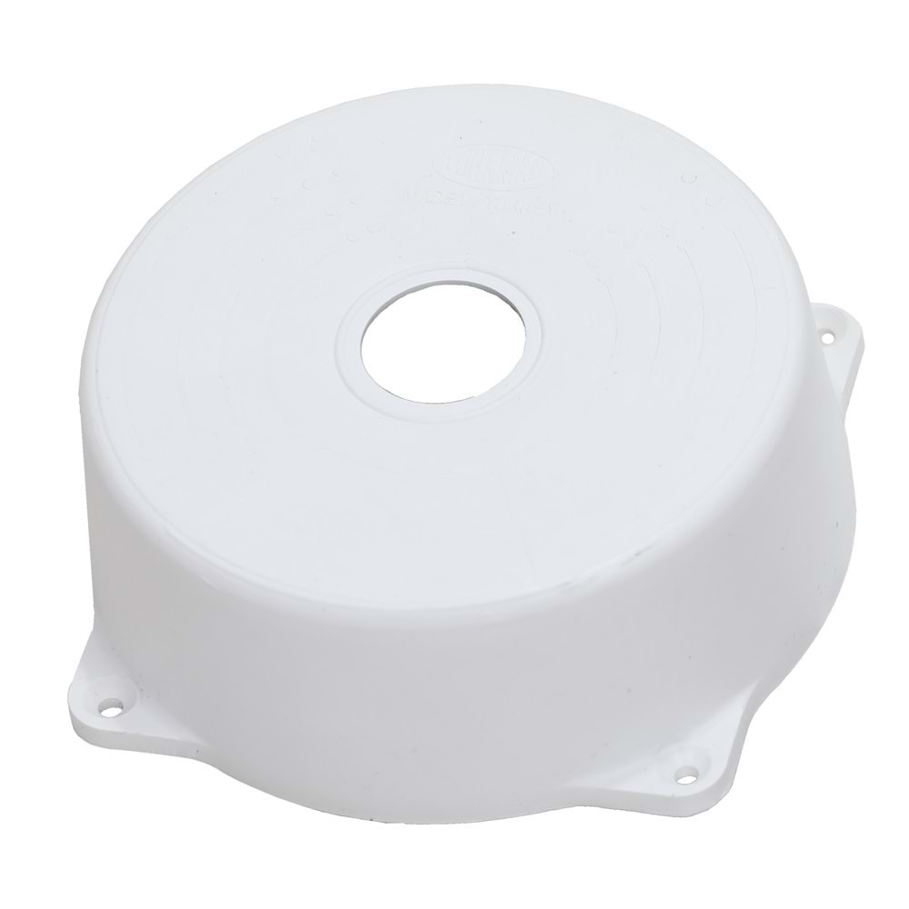 Kamera Kutusu TRK-113 Yuvarlak Beyaz (TABAN DAHİL)