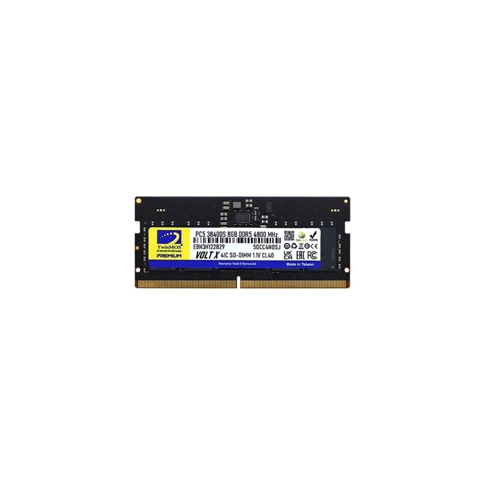 Twınmos 8GB 4800MHz DDR5 TMD58GB4800S40 Notebook RAM
