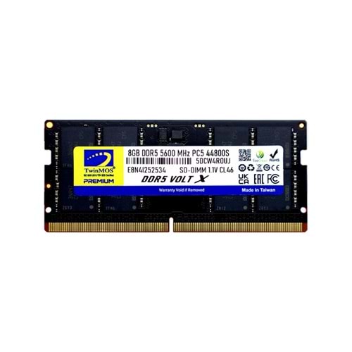 Twınmos 8GB 5600MHz DDR5 Notebook RAM TMD58GB5600S46