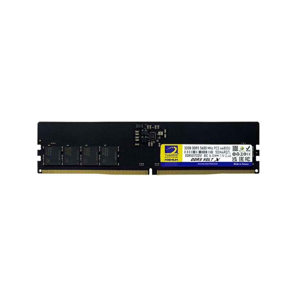 Twınmos 32GB 5600MHz DDR5 PC RAM TMD532GB5600U46WO