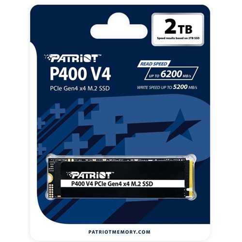 Patrıot VP400 V4 2TB 6200/5200MB/s M2 PCIE GEN4 NVME SSD P400VP2TBM28H