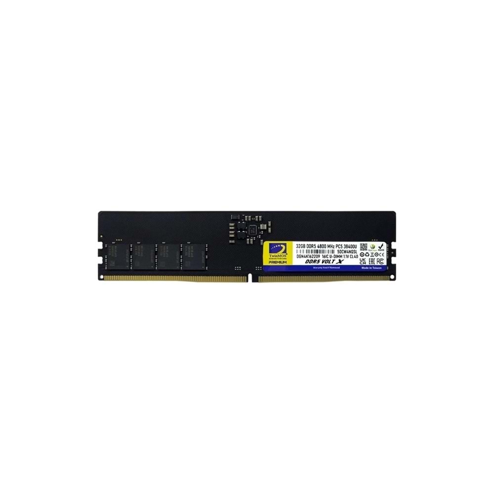 Twınmos 32GB 4800MHz DDR5 PC RAM TMD532GB4800U40